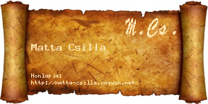 Matta Csilla névjegykártya